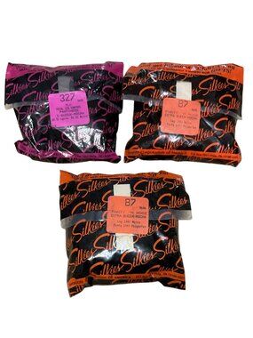Vtg NIP Silkies Total Leg Control & Panty N Hose X-Queen Mocha Pantyhose Pack